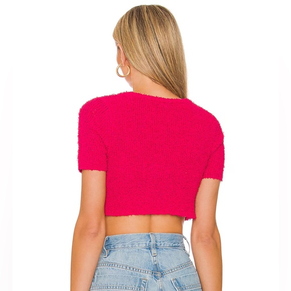 NWT h:ours X revolve Juniper Textured Cropped Cardi with Chain - Picture 4 of 4